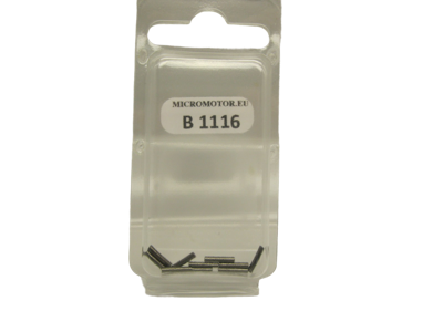 Micromotor adapter B1116 1,1 mm --> 1,6 mm x 8 mm 10 Pcs (+/- ?? mm) Steel