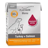 PLATINUM Menu Adult Turkey+Salmon - natvoer voor honden - 375g