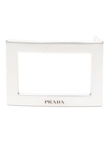 Prada boucle à logo gravé - Argent