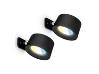 Briloner Set van 2 draadloze wandlampen (Zwart)