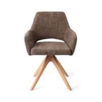 Jesper Home Yanai eetkamerstoel Checked Chestnut revolve oak natural