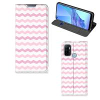 OPPO A53 | A53s | Hoesje met Magneet | Waves Roze