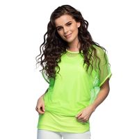 Groen T-shirt Met Visnet Top
