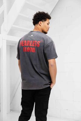 Fearless Blood Leader Club Washed T-Shirt Heren Donkergrijs - Maat L - Kleur: Donkergrijs | Soccerfanshop