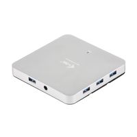 i-tec Metal U3HUBMETAL10 interface hub USB 3.2 Gen 1 (3.1 Gen 1) Type-A 5000 Mbit/s Zilver - thumbnail