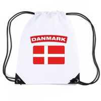 Denemarken nylon rugzak wit met Deense vlag