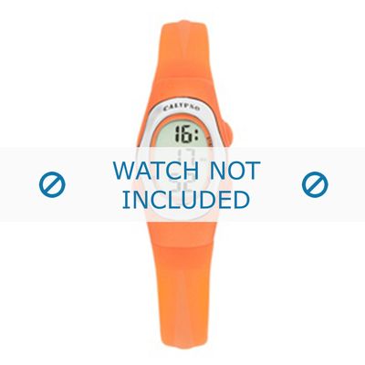 Calypso horlogeband K6018-A Rubber Oranje