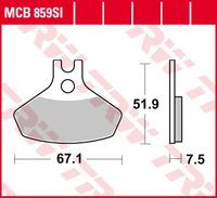 TRW Remblokken, en remschoenen voor de moto, MCB859SI Sinter offroad - thumbnail