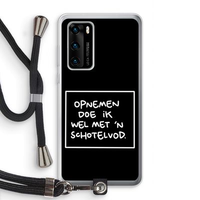 Schotelvod: Huawei P40 Transparant Hoesje met koord