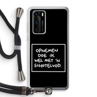 Schotelvod: Huawei P40 Transparant Hoesje met koord