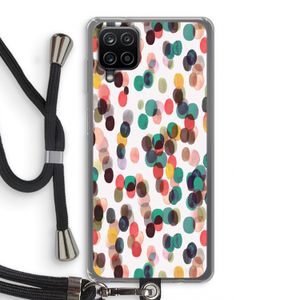 Tropical Dots: Samsung Galaxy A12 Transparant Hoesje met koord