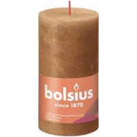 Bolsius stompkaars rustiek spicy bruin 130x68 mm | 4 stuks
