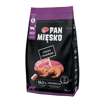 PAN MIĘSKO Kalfsvlees met Garnalen Small - droog kattenvoer - 5 kg
