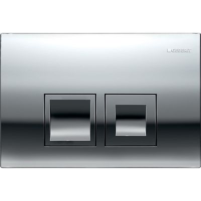 Drukplaat Geberit Delta 25 Square DualFlush Frontbediening Chroom