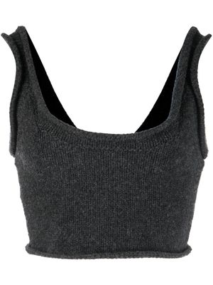 Alexander Wang débardeur crop en laine - Noir
