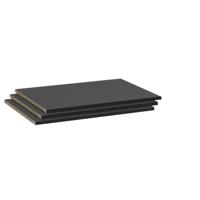 Leen Bakker - Legplankenset Genua (3 Stuks) - Antraciet - 73 Cm - Spaanplaat - Grijs