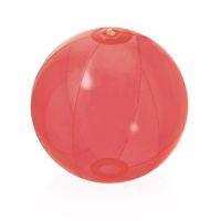 Opblaasbare strandbal Beach fun plastic rood 28 cm - Strandballen - thumbnail