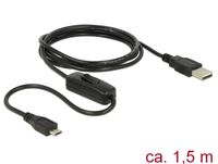 DeLOCK 84803 USB-kabel 1,5 m USB 2.0 USB A Micro-USB B Zwart
