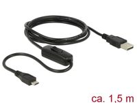 DeLOCK 84803 USB-kabel 1,5 m USB 2.0 USB A Micro-USB B Zwart - thumbnail