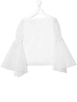 La Stupenderia blouse à pois - Blanc