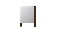 INK SPK3 spiegelkast met 1 dubbel gespiegelde deur, open planchet, stopcontact en schakelaar 60 x 14 x 74 cm, koper eiken