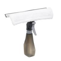 Raam wassen spray met spons en trekker multi tool - kunststof - 26 x 24 cm - schoonmaken Raam wassen spray met spons en trekker multi tool - kunststof - 26 x 24 cm - schoonmaken
