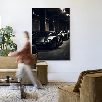 Urban Cotton Wandkleed 'Luxury Drive' 110 x 145cm in Frame - black