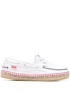 Kenzo chaussures bateau multicolores à lacets - Blanc