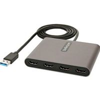 StarTech.com USB 3.0 naar 4x HDMI Adapter, Externe Video & Grafische Kaart, USB Type-A naar Quad HDM