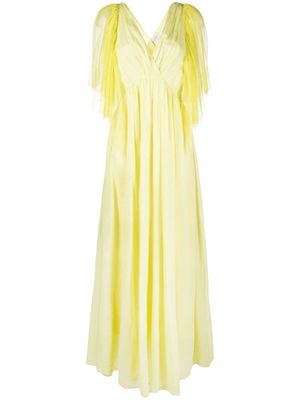 Forte Forte robe mongue à superposition en tulle - Jaune