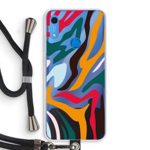 Colored Zebra: Huawei Y6s Transparant Hoesje met koord