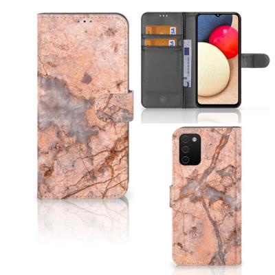 Samsung Galaxy A03s | Bookcase | Marmer Oranje
