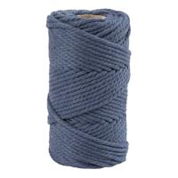 Creativ Company Macrame koord blauw, 55m