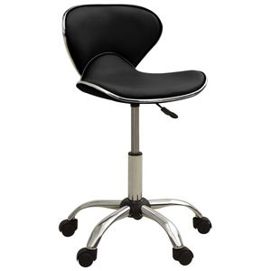 VidaXL Salonkruk kunstleer zwart