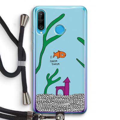 Aquarium: Huawei P30 Lite Transparant Hoesje met koord