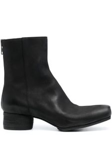 Uma Wang bottines en cuir à fermeture zippée - Noir