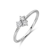 Ring Fantasie zilver-zirconia zilverkleurig-wit