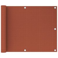 VidaXL Balkonscherm 75x500 cm hdpe terracottakleurig