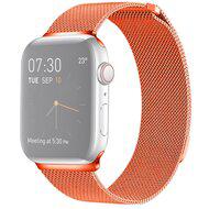 Milanese RVS bandje - Oranje - Geschikt voor Apple Watch 42mm / 44mm / 45mm / 49mm