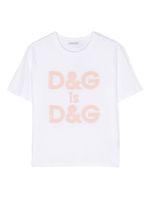 Dolce & Gabbana Kids t-shirt en coton à logo imprimé - Blanc