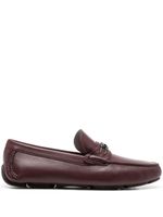 Ferragamo mocassins en cuir à boucle Gancini - Rouge