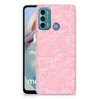 Motorola Moto G60 TPU Case White Flowers - thumbnail