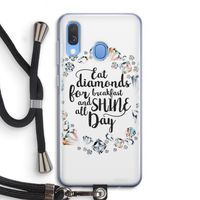 Diamonds: Samsung Galaxy A40 Transparant Hoesje met koord