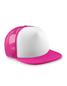 Beechfield CB645 Vintage Snapback Trucker Cap - Fuchsia/White - One Size