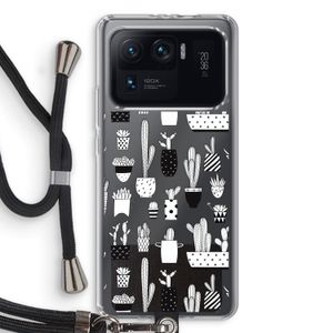 Cactusmotief: Xiaomi Mi 11 Ultra Transparant Hoesje met koord