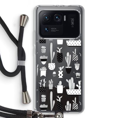 Cactusmotief: Xiaomi Mi 11 Ultra Transparant Hoesje met koord