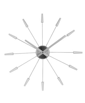NeXtime NE-2610ZI Wandklok Dia. 58 Cm, Metaal, Zilver, 'Plug Inn'