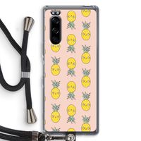 Ananas: Sony Xperia 5 Transparant Hoesje met koord