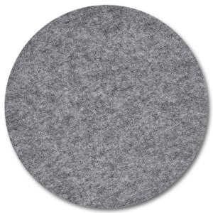 Ronde eettafel placemats - grijs - Dia 38cm - Vilt/polyester - Hittebestendig