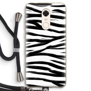 Zebra pattern: Xiaomi Redmi 5 Transparant Hoesje met koord
